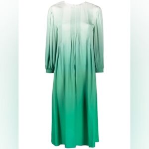 Silk ombre midi dress